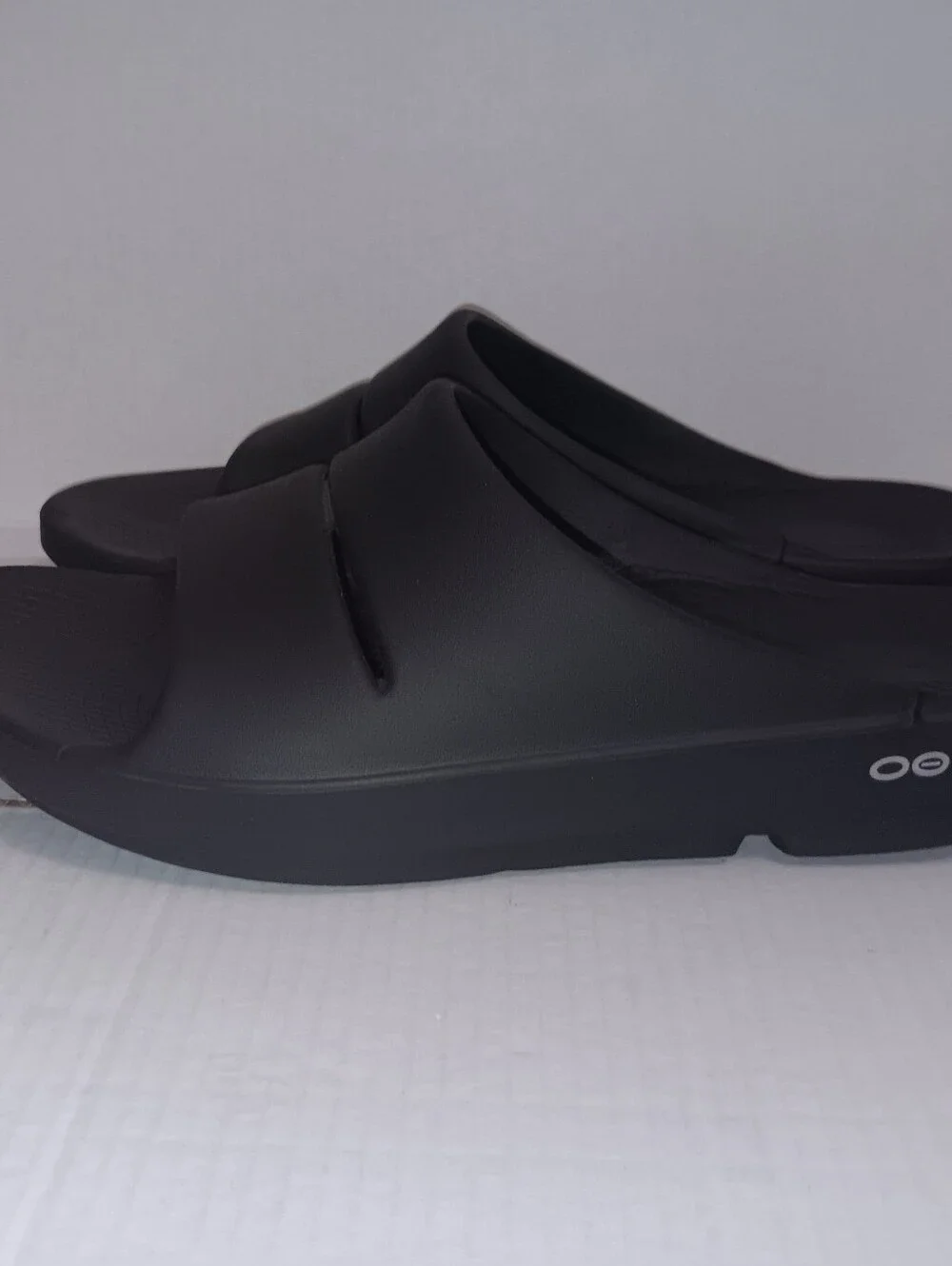 OOFOS OOAHH SLIDE SANDALS BLACK MEN'S SIZE 14
